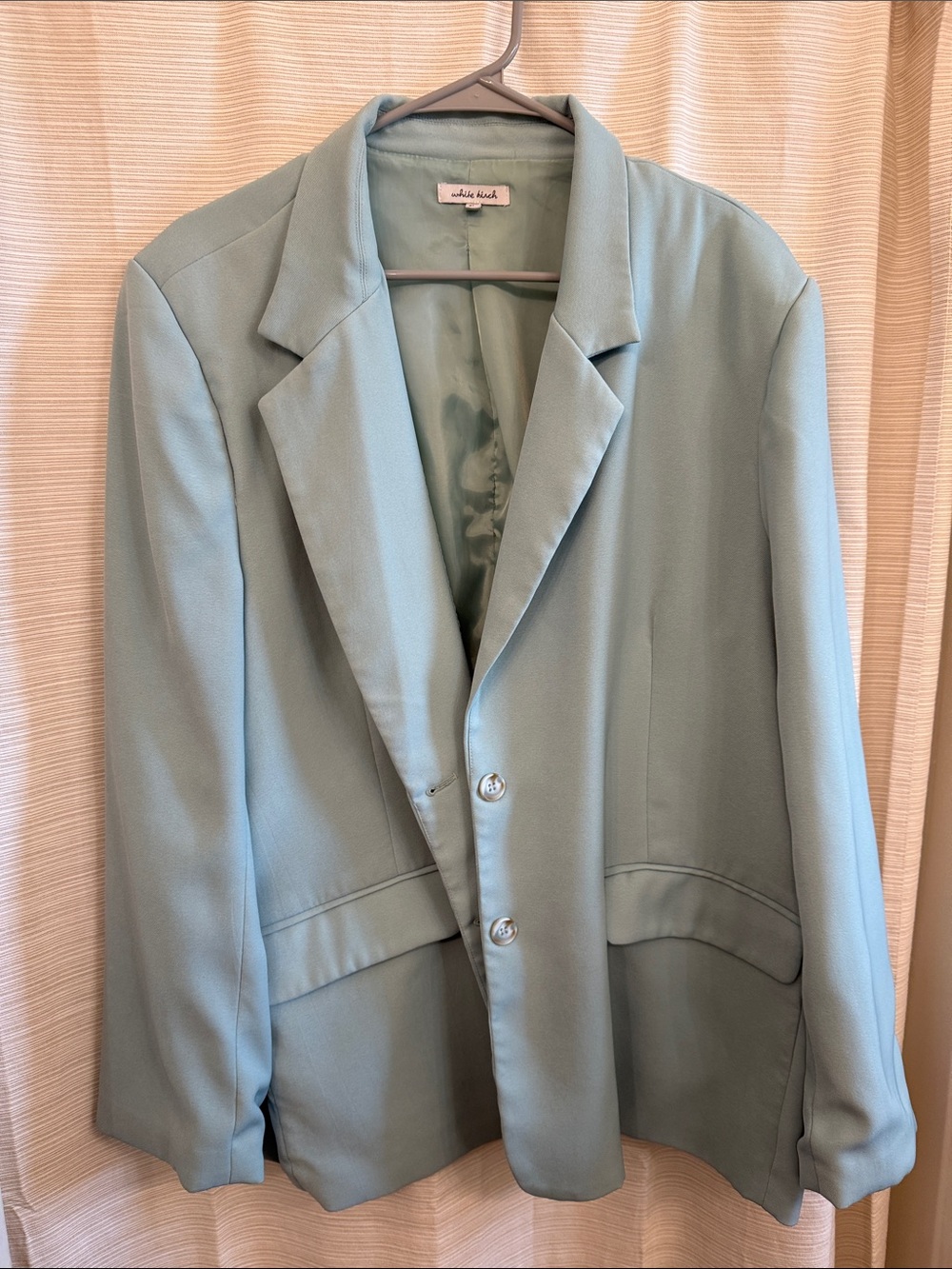 White birch light blue jacket/blazer 1X like new!